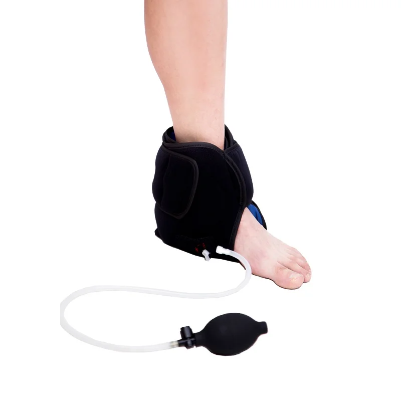 Adjustable Comfortable Pneumatic Ice Wrap Ankle Brace with Cold Therapy