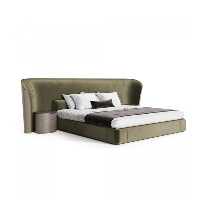 Customize Luxury Bedroom Furniture Set Premium Villa Latest Design Double Bed Upholstered Bed king Size Bedroom Set