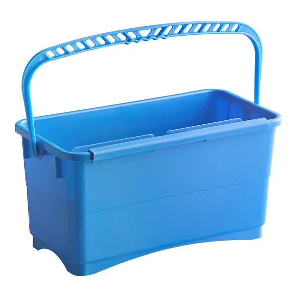 Custom Logo 24L/6 Gallon Plastic Window Wash Pail Bucket Light Rectangle Shaped with Sieve-for Window Cleaning