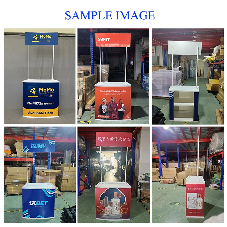 Promotional Table Displays Outdoor Portable Desk Advertising Table Square Promotion Counter
