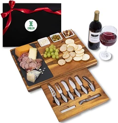Acacia wood cheese board set, wood cheese board set, Wood Charcuterie Board