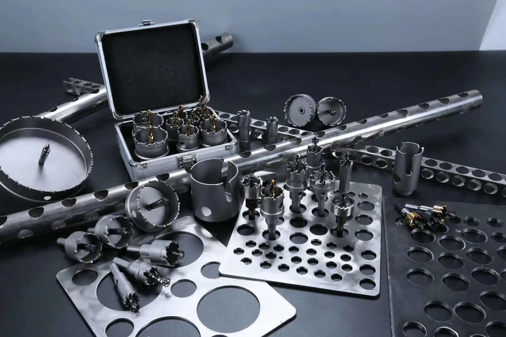 TCT Hole Saw Drill Bit Alloy Carbide Cobalt Steel Cutter Stainless Steel Plate Iron Metal Cutting Kit