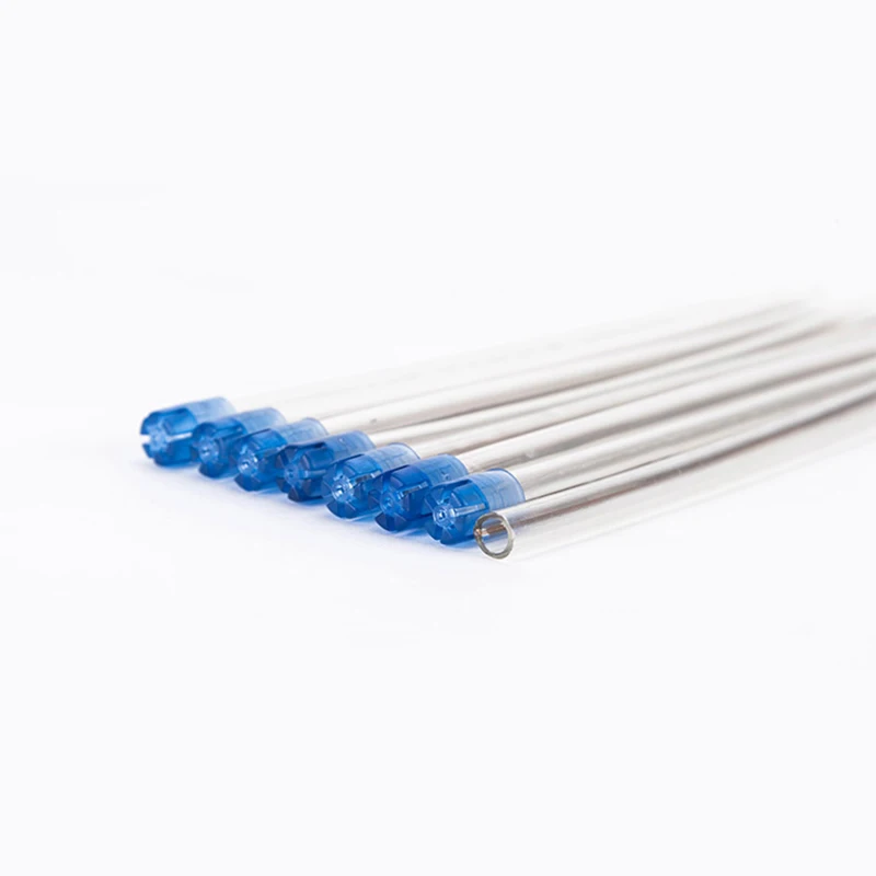 Disposable Saliva Ejectors Clear/Blue Wire-Reinforced Dental Surgical Aspirator Suction Tube