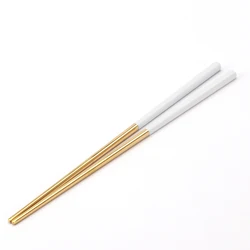 Korean 304 stainless steel chopsticks metal reusable titanium chopsticks with logo