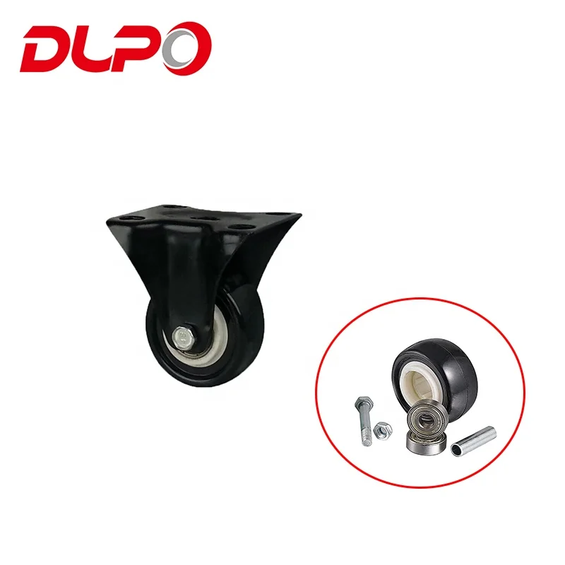 Dlpo Factory direct sale 2 inch caster, furniture wheel castor, PVC/PU/TPR office chair universal locking wheel