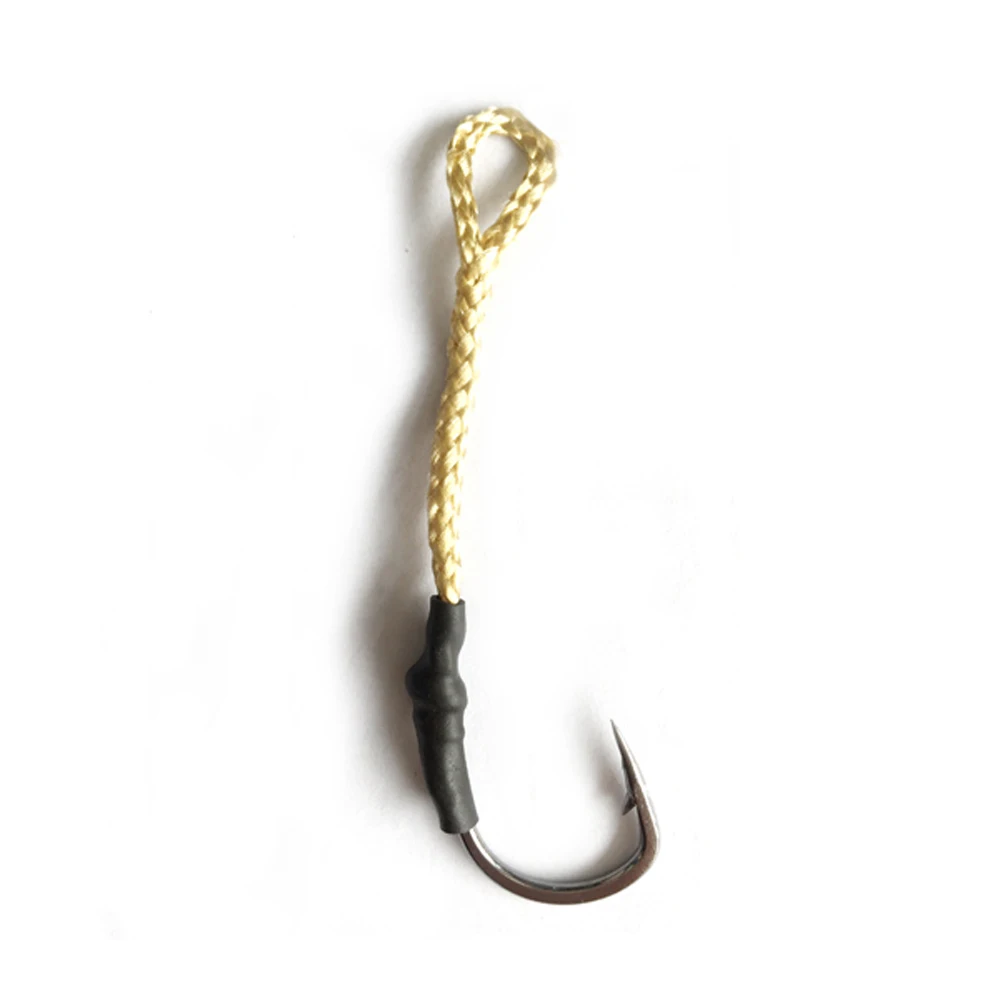 Wholesale Fishing Tackle 1/0 2/0 3/0 4/0 5/0 6/0 7/0 8/0 9/0 10/0 10827 Hook with Dyneema Line Assist Jig Hook