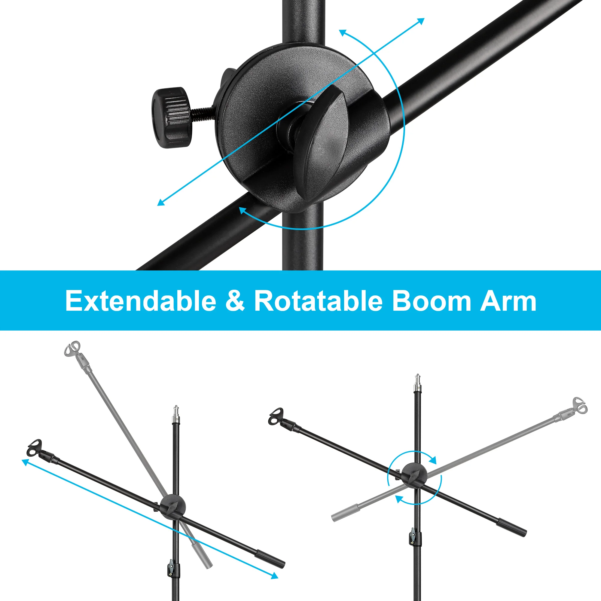 Штатив для микрофона XINTAN вращающаяся на 360 Градусов Подставка складной штатив с зажимом