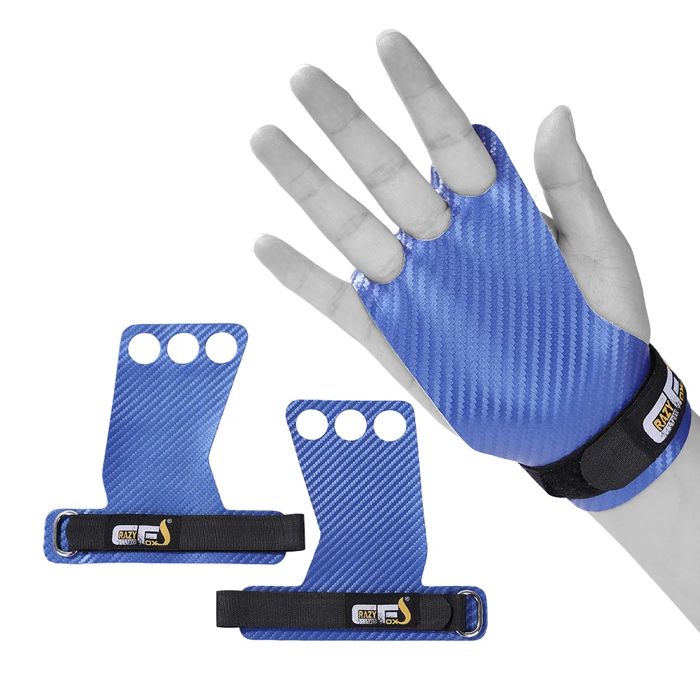 
Customized logo carbon fiber material crossfit grips for weight lifting home gym hand protection 
