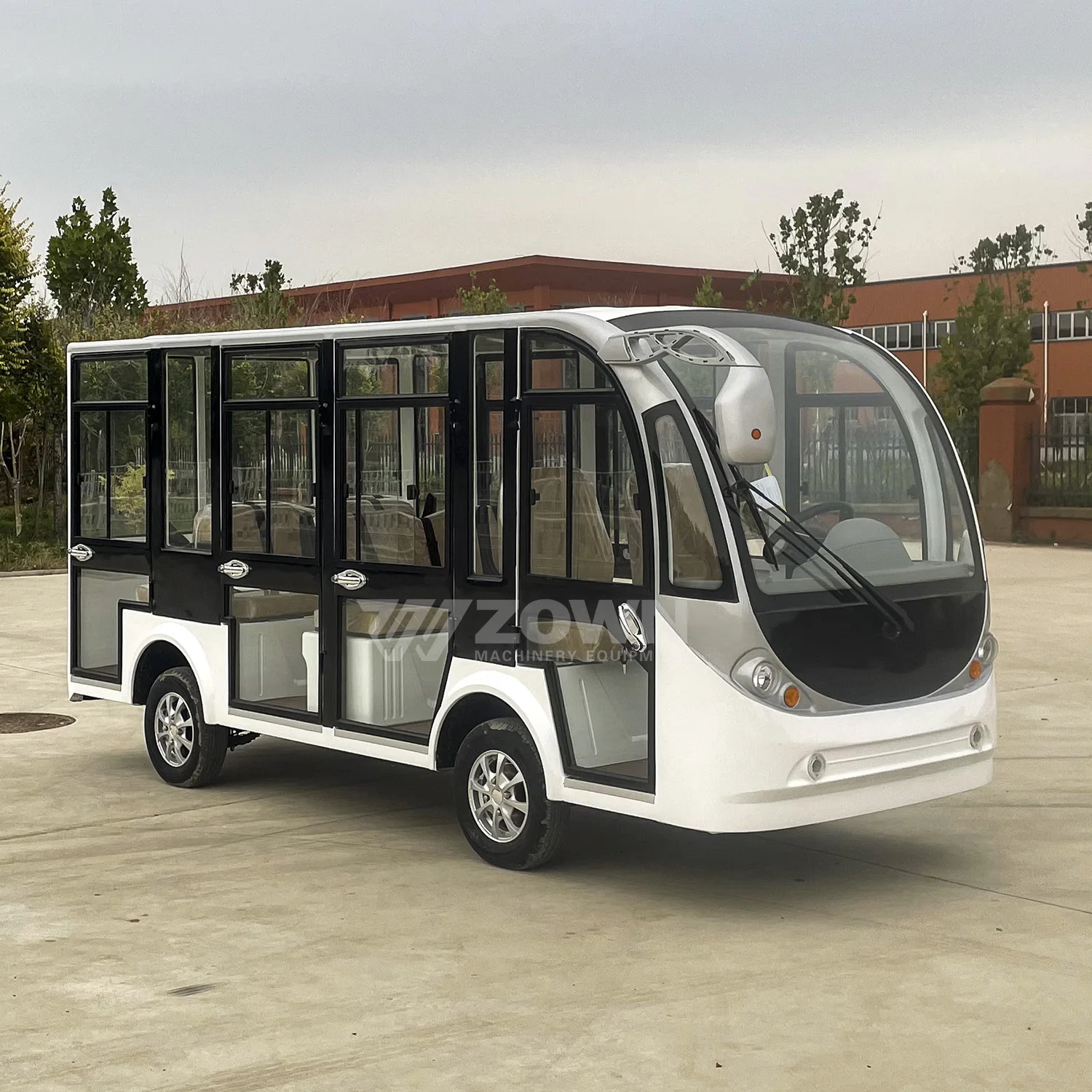 Certification Solar Sightseeing Bus Car Electric City Shuttle Passenger School Bus for Sale