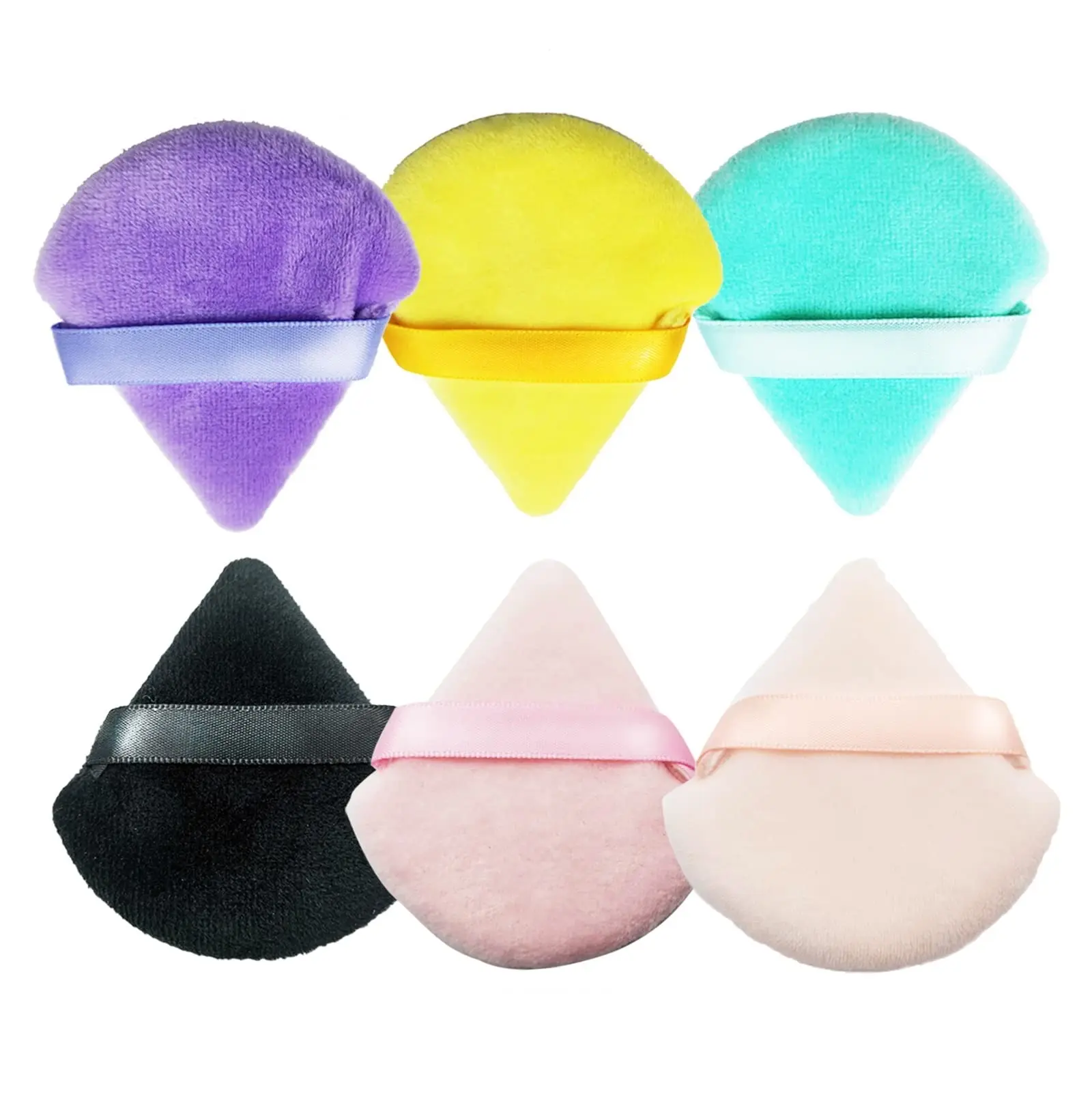 Soft Flocking Loose Powder Puff Velvet Round Cosmetic Makeup Sponge
