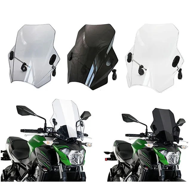 
Motorcycle Adjustable Wind Screen Windshield For BMW G310R R1150 F800R KAWASAKI Z650 Z900 Z1000 Z800 Z750 Z250 Z300 Z400 