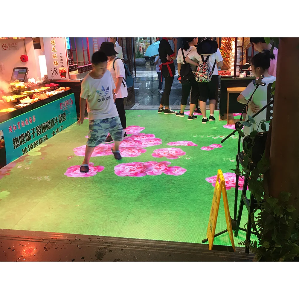P3.9 3.9 3.9Mm Indoor Ip65 Commercial Interactive 3D Led Dance Floor Tiles Display Screen Panels In 50X50Cm For Dj Restaurant