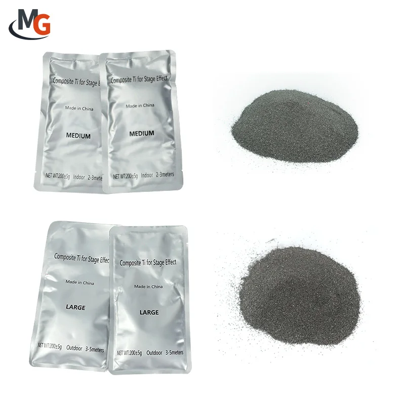 Mglight Indoor Outdoor 200g Small Bag Cold Spark Fireworks Composite Titanium Ti Powder for Cold Spark Machine