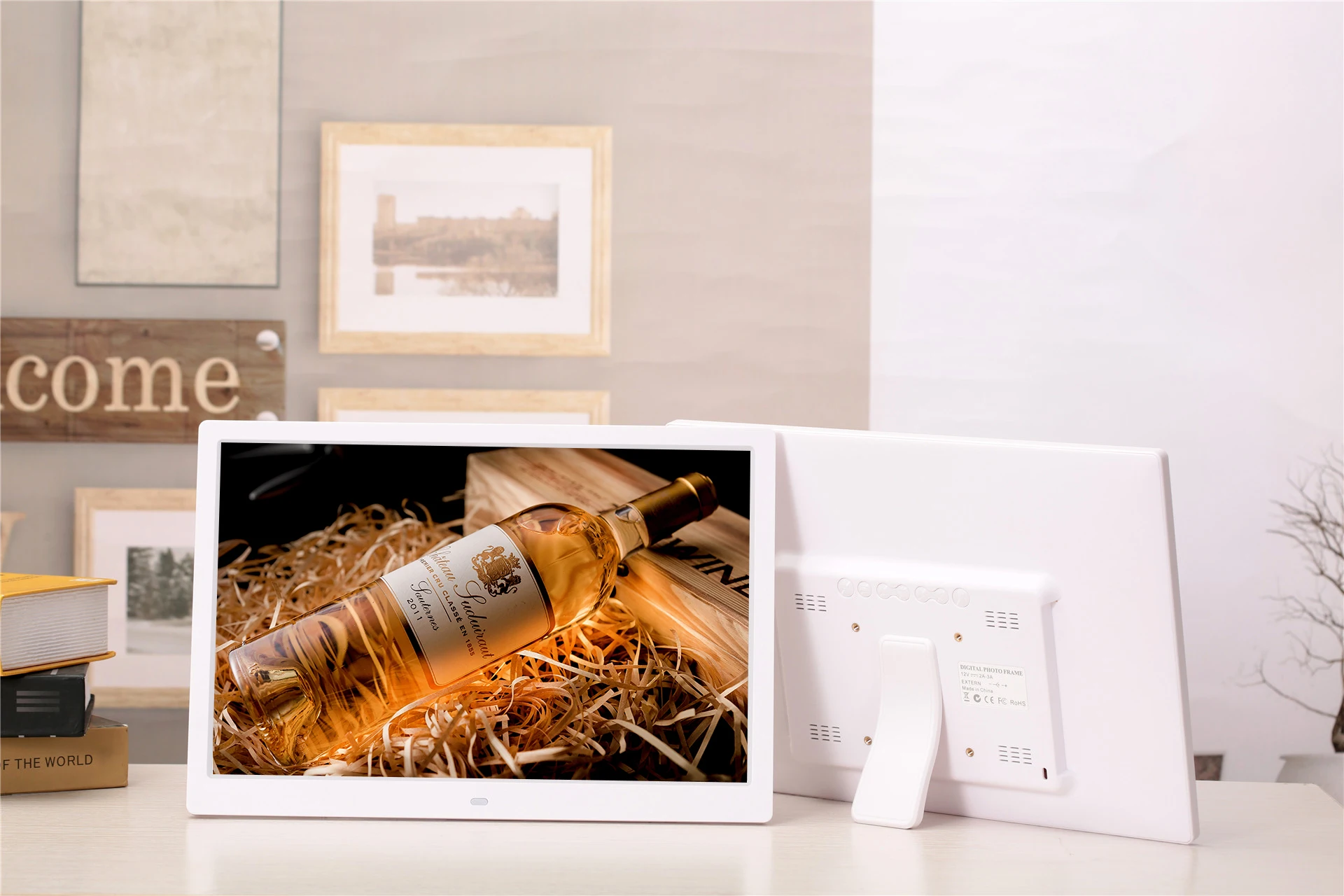 Цифровой рамки 15 дюймов ЖК дисплей ad плеер рекламы цифровой настенный дисплей 12 в цифровой фото