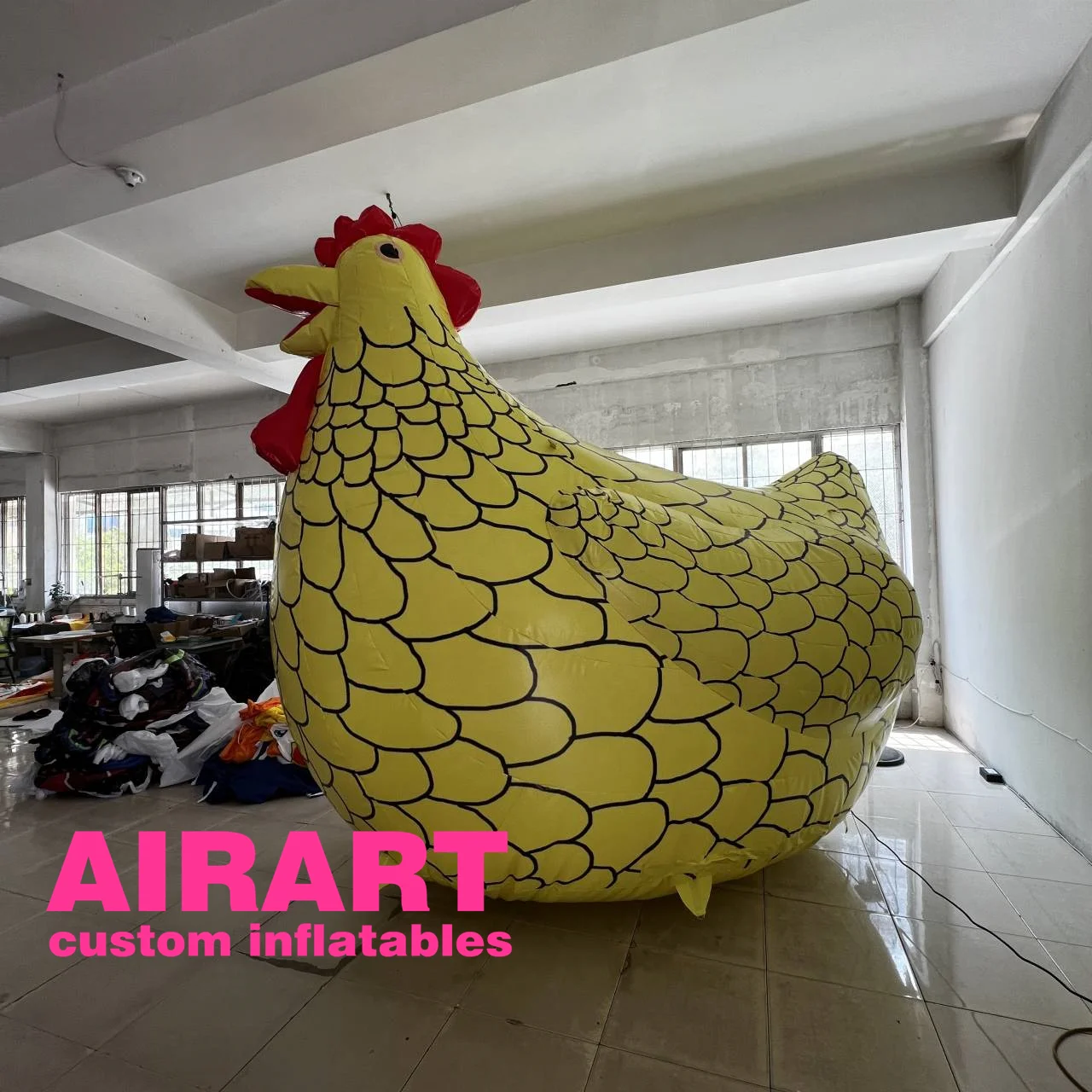 Hot sale inflatable chicken cartoon inflatable rooster toy
