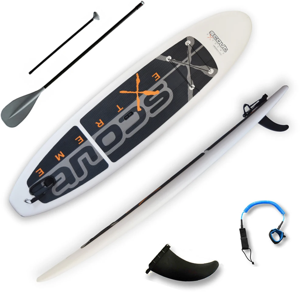 CE Certified OEM/ODM Factory Stand up Paddle Board Plastic Rigid Polyethylene Surfboard with Surf Lesh