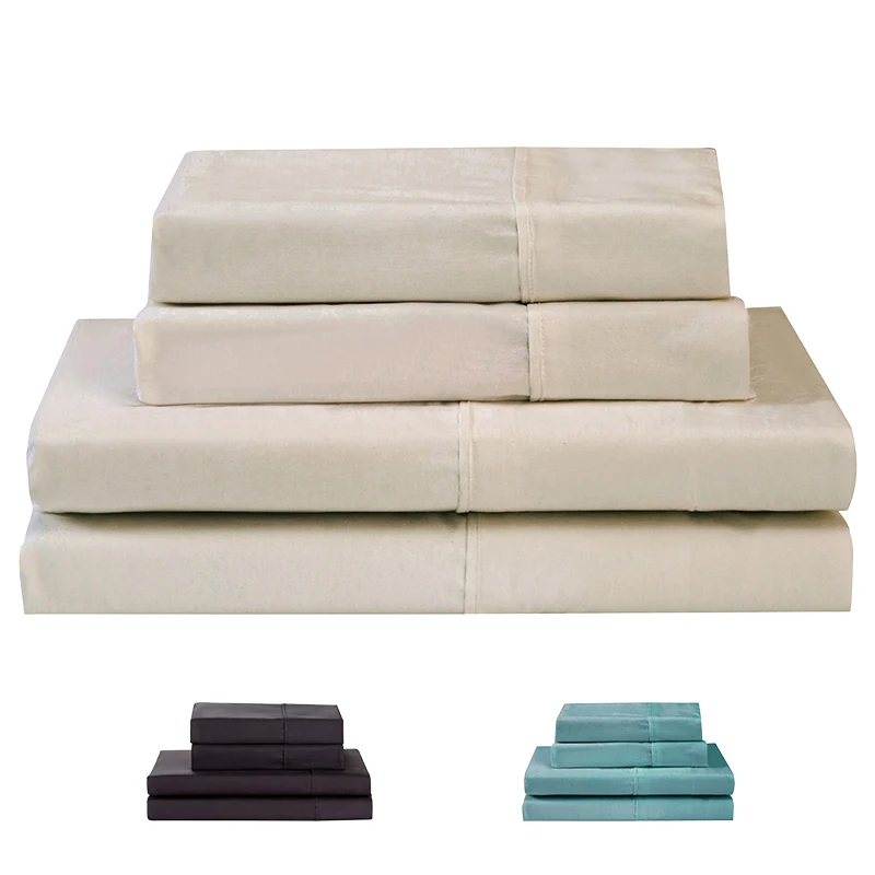 Wholesale Best Deep Pocket 3 Pieces Custom Bedding Sheets Queen drap de lit en coton- breathable cool Bed Sheet Set