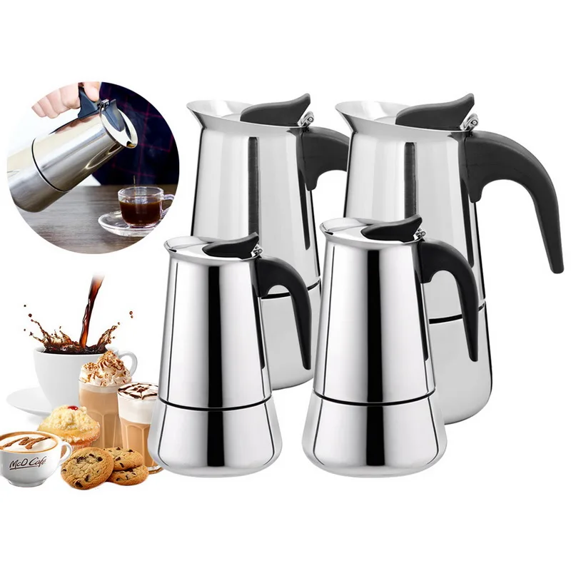 High Quality Stainless Steel 304 Electric Filter Stove Coffee Maker Espresso Pot
