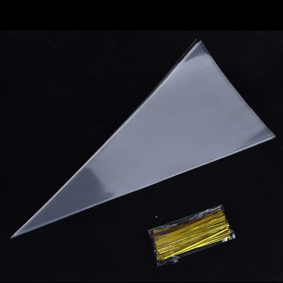 Eco Friendly Clear Plastic Cellophane Cone Bag for Candy