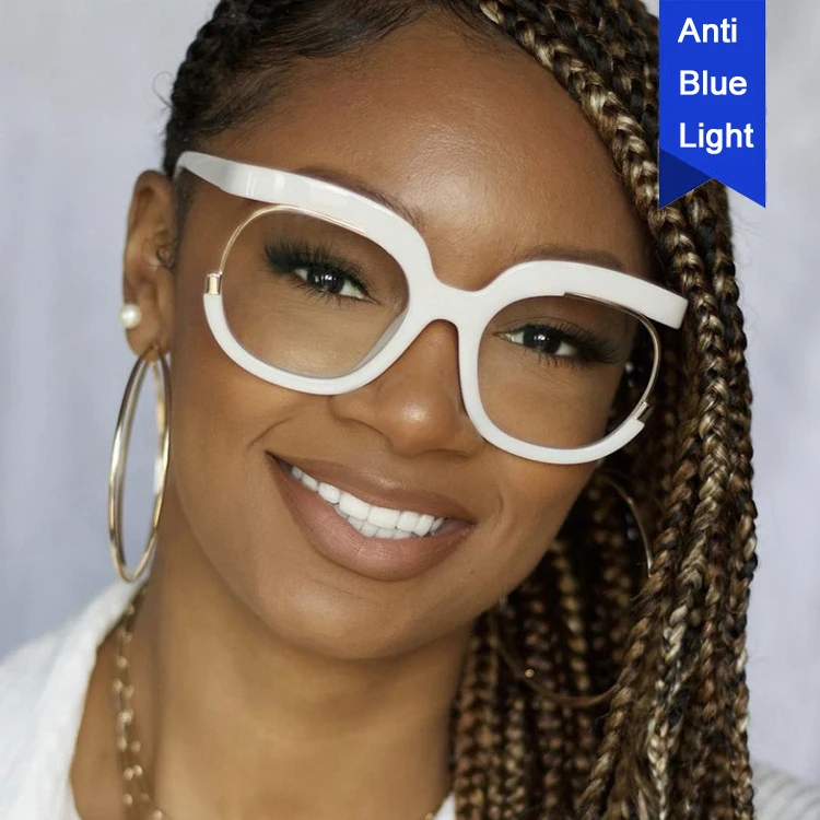 China fashion big frame anti blue light designer glasses optical frame supplier oversized glasses frames for woman