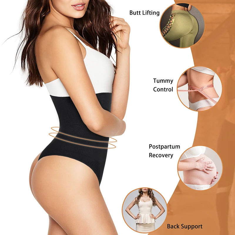 ladies Waist Trainer Shapewear Faja Open Bust Body Shaper Thong Bodysuit Seamless Tummy Control Panty