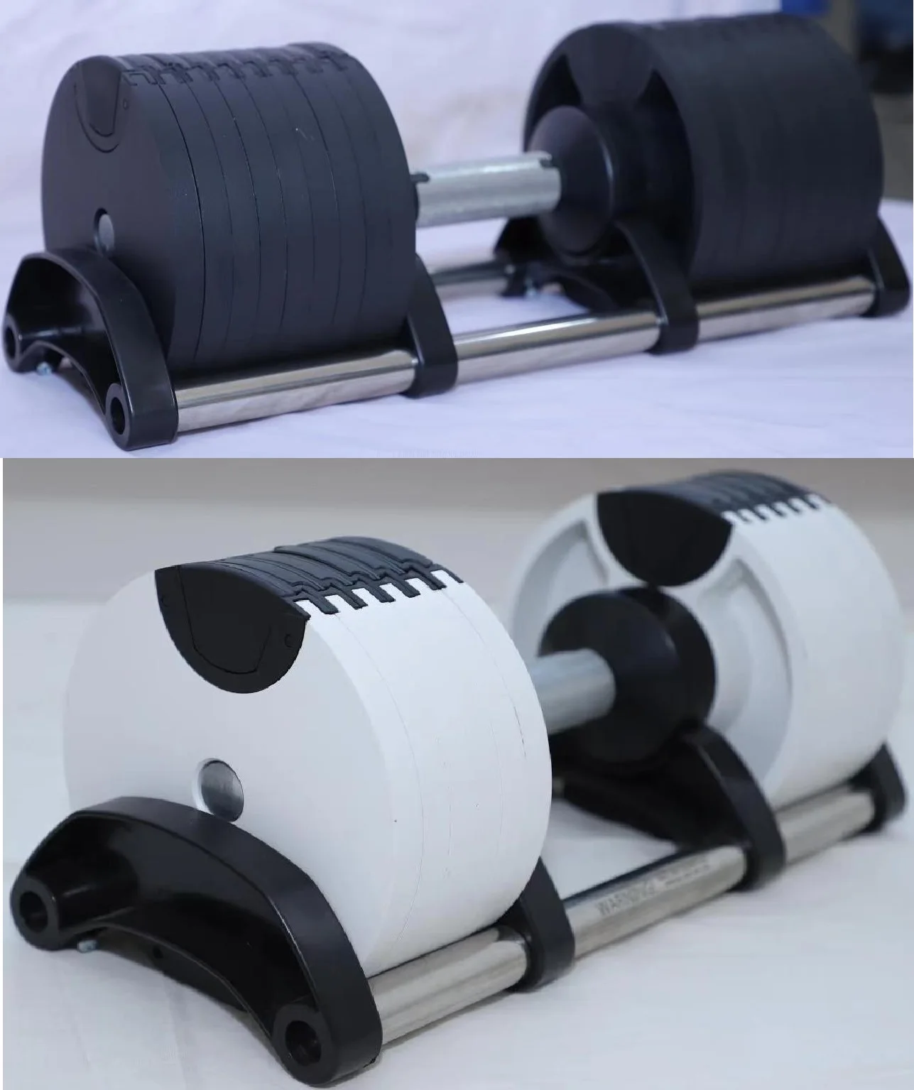 Hot selling Automatic Adjustable Dumbbells Metal 32kg Automatic Free Weight Dumbbell Set Adjustable