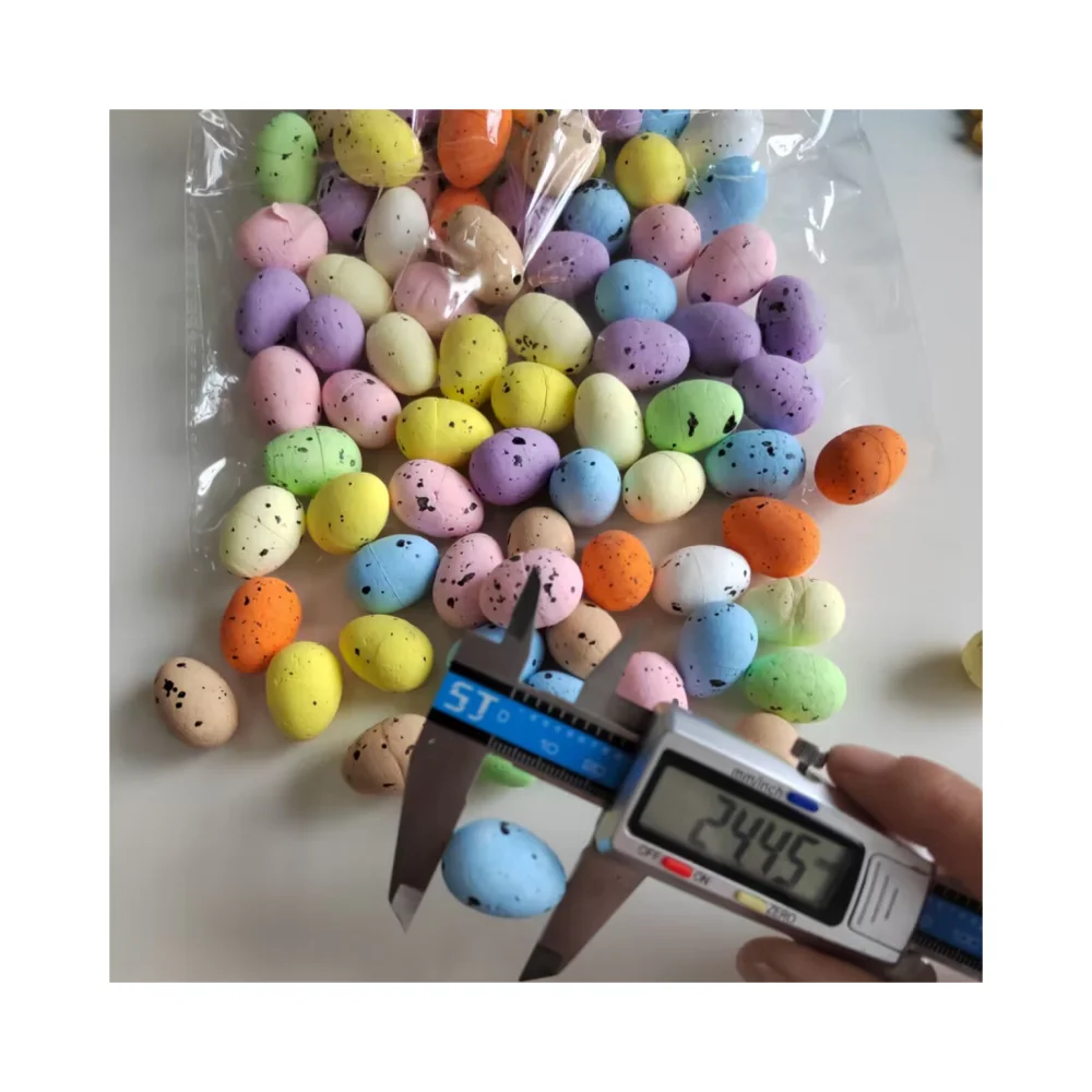 Foam Easter Eggs Happy Easter Decorations Painted Bird Pigeon Eggs DIY Craft Kids Gift Favor Home Decor Easter Party