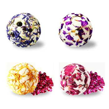 Whole Selling Custom Handmade Rose Dried Flower Bath Vegan SPA Bath And Body Bath Bomb Balls For Lover