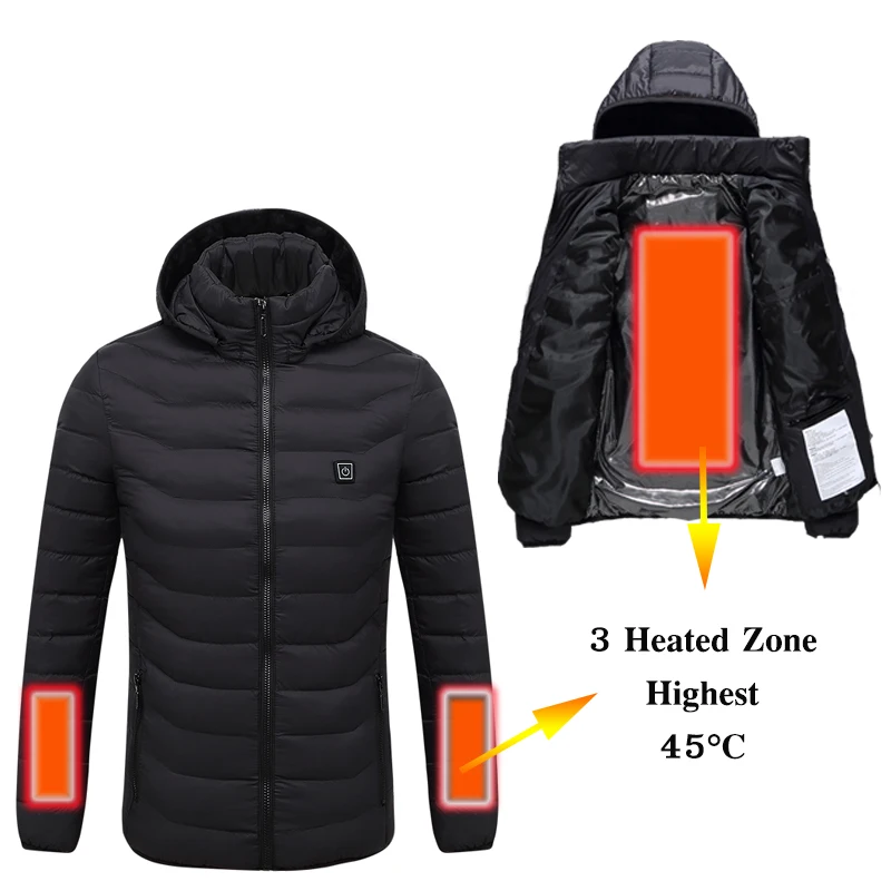 Power bank heated windbreaker jacket mens heated jacket for women men winter jackets russia winter coats russian coat winter