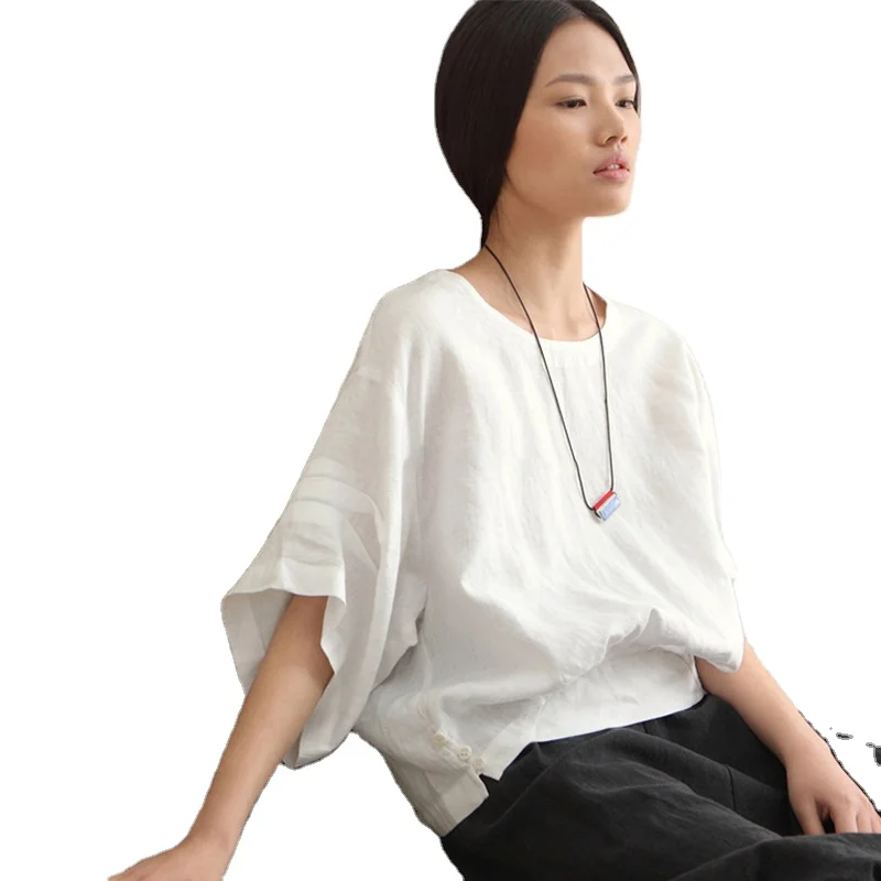 Белая льняная ткань для рубашки