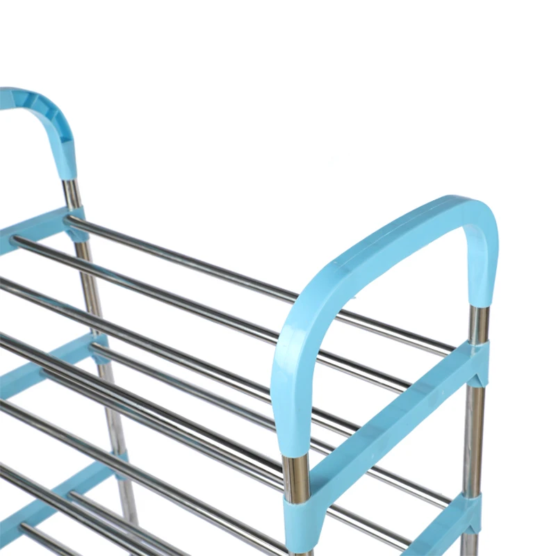 The Latest Design Blue Stainless Steel Furniture Shoe Racks Shoe Rack for Home