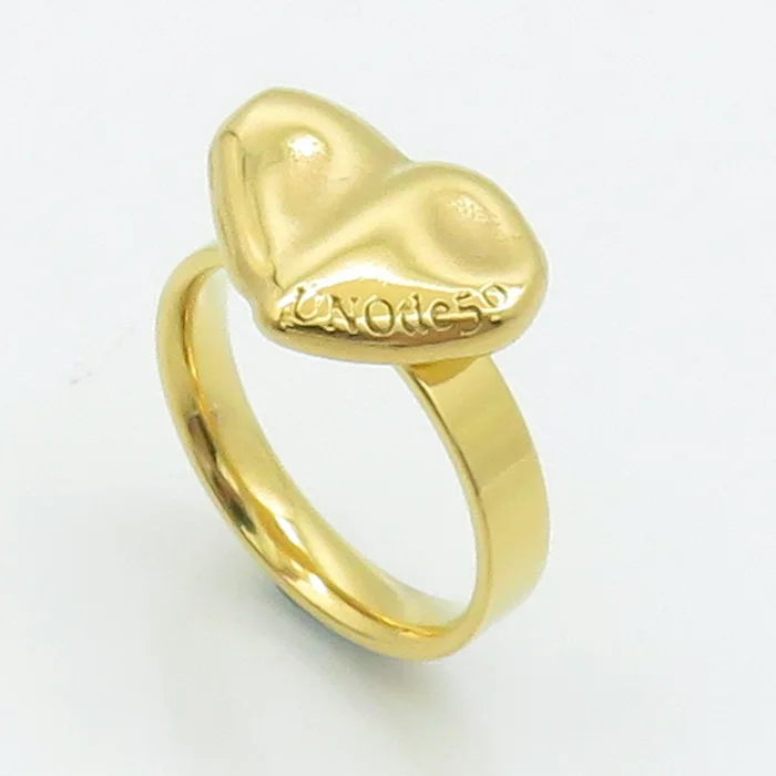 ask for catalog Un Ring Fashion jewelry Women joyeria Jewelry top quality 316LHeart Ring Love Heart Honey Finger Ring unode50