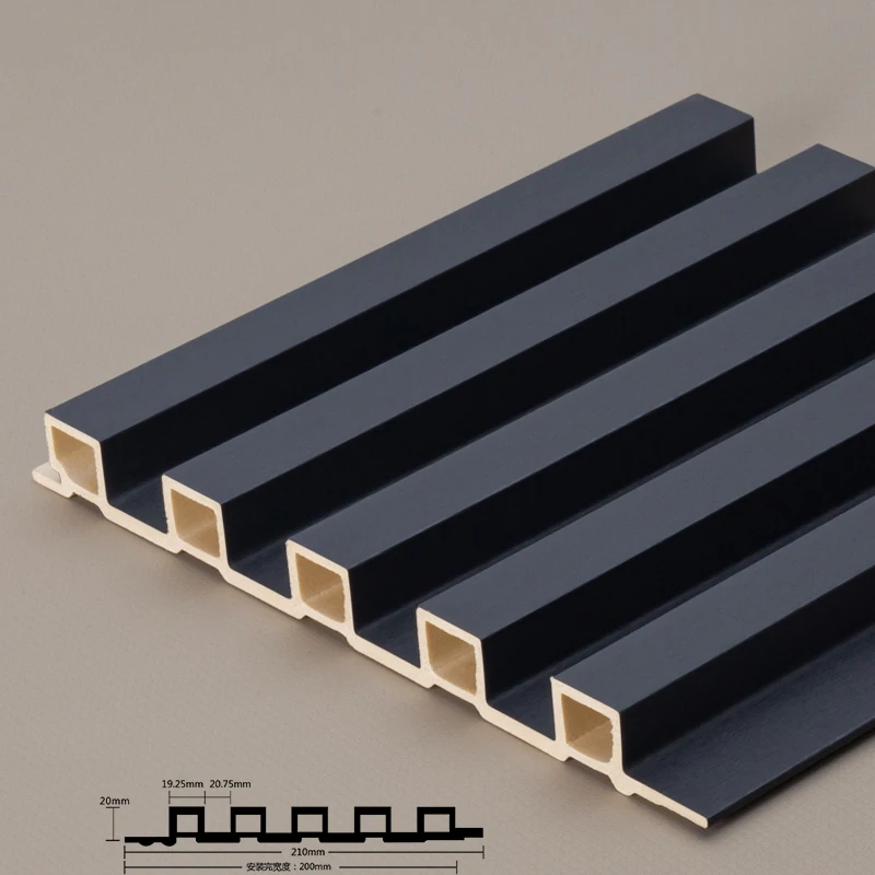 Waterproof Hotel Bedroom Cladding Wall decorations Wpc Fluted Panels Interior Wall Panel Wpc Boards For Interior