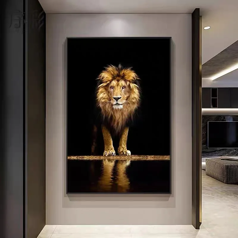 Modern wall Painting lion Canvas Wall Art Animals Posters And Prints Lions Decorative Pictures Living Room Wall Decor Mural