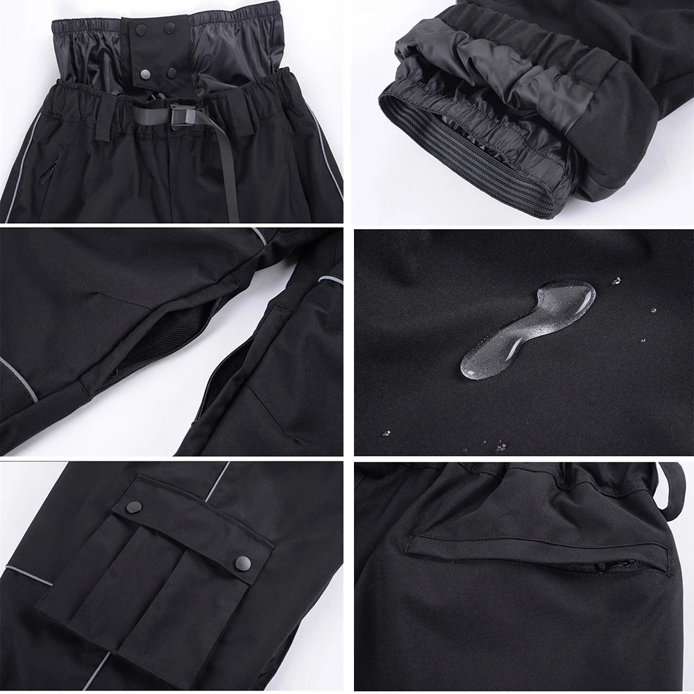 High Quality Winter Baggy Ski Pants with Custom Logo Waterproof Breathable Windstopper Snow Bibs Warm Snowboard Wear Wholesale