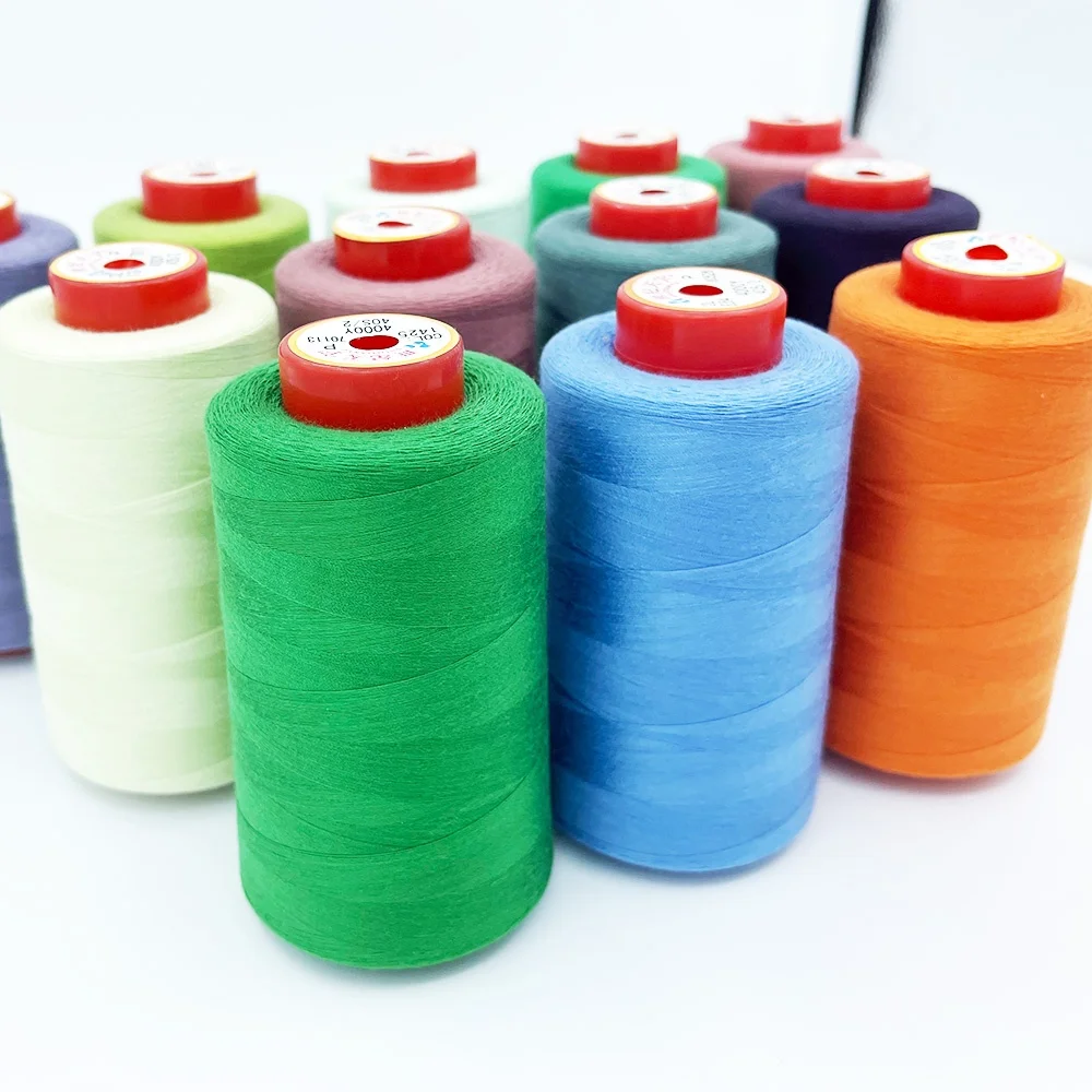 Wholesale good quality 5000 yards 402 40/2 spun polyester manufacturers industrial sewing thread