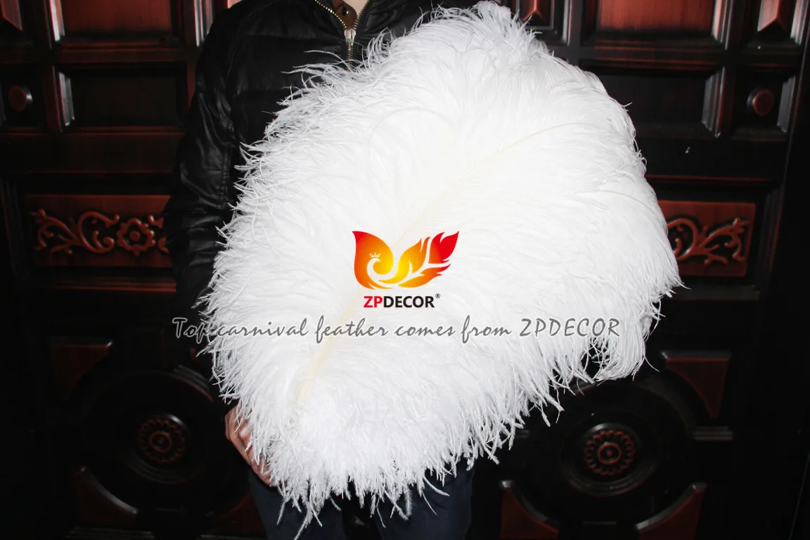 Leading Supplier from ZPDECOR Factory Wholesale Large Size 70-75 cm White Ostrich Feather for Carnival Design