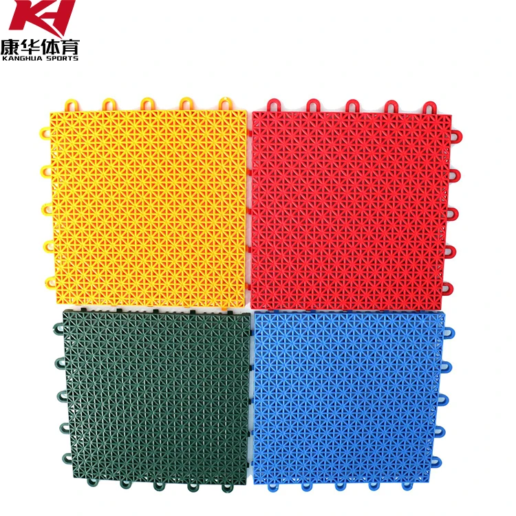 Free shipping interlocking sports plastic floor PP elastic outdoor basketball table tennis badminton sports floor