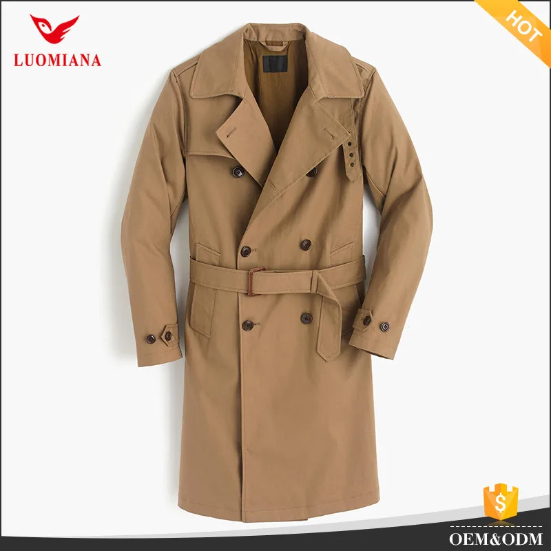 2022 New Fashion Wholesale custom long trench coats plus size windbreaker jackets for men