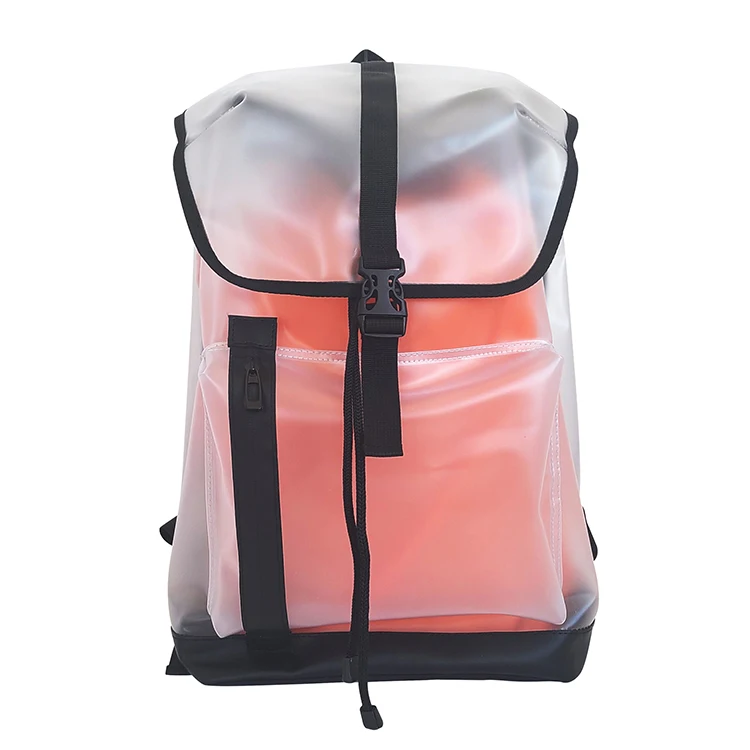 Индивидуальная стильная голографическая школьная сумка наружный водонепроницаемый прозрачный рюкзак из ПВХ дизайн с сумкой на шнурке