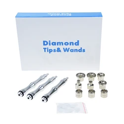 Factory direct sale microdermabrasion machine parts Diamond peeling heads 9pcs diamond tips and wands for Skin Rejuvenation