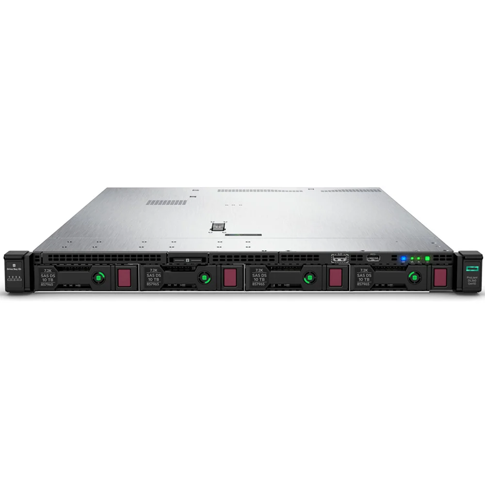 HP ProLiant DL360 Gen10 Server Rack 2 Intel Silver 4110 8 Core CPUs 256GB DDR4 RAM 15.36TB Enterprise SSDs RAID Rail Kit