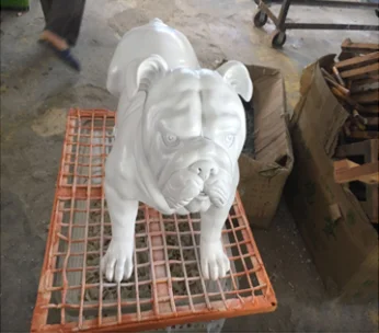 Wholesale Bulldog dog model display clothes dog mannequin fiberglass dog mannequin Custom animal model prop