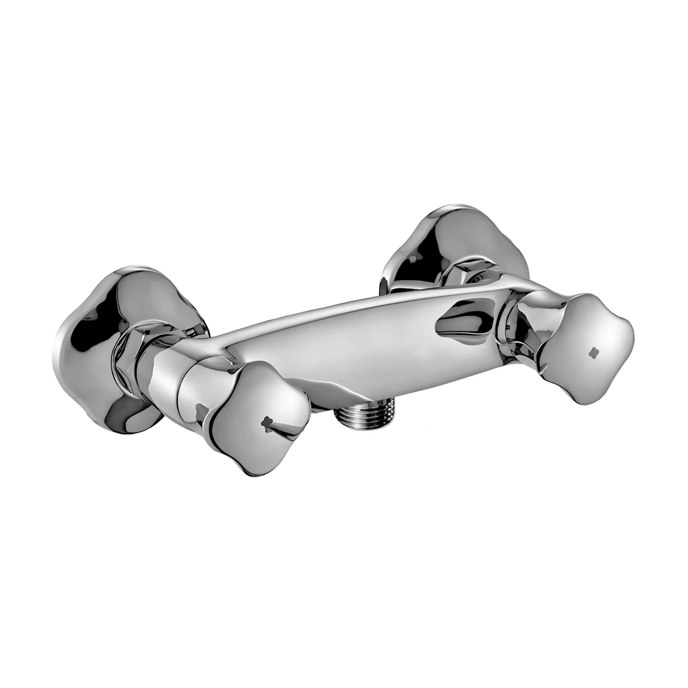 Momali Factory Price Dual Handles Brass Wall Mounted Bathroom Fittings Bath Shower Faucets