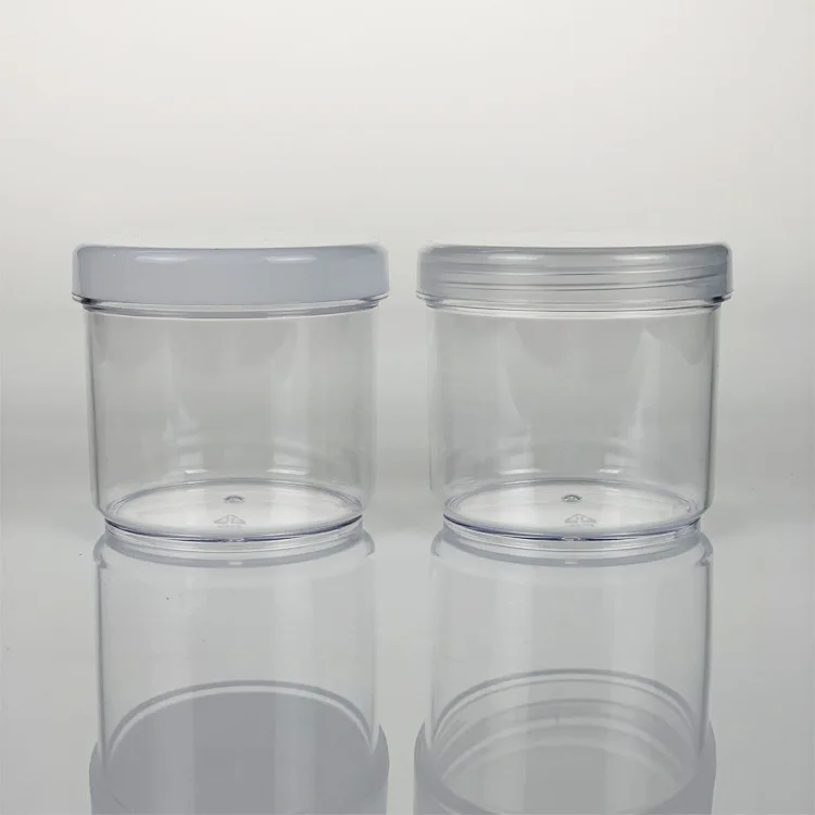 empty cleaning 150ml transparent round slime crystal mud clay storage ins plastic cosmetic bottle jar container