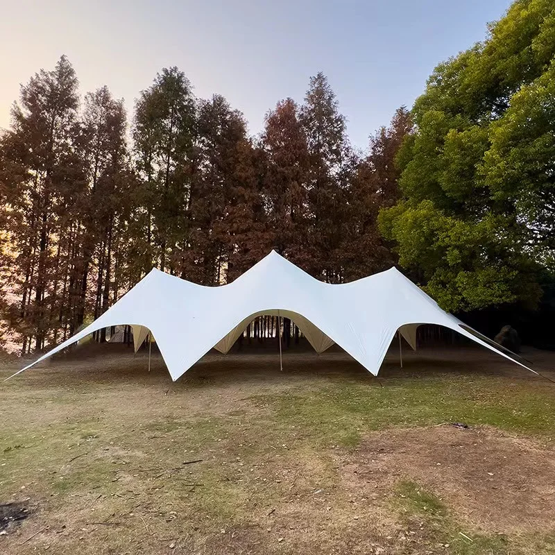Big Elastic Flexible Stretch Party Tents Large Stretch Meeting Backyard Hiking Camping Large Tarp Sunshade Tent