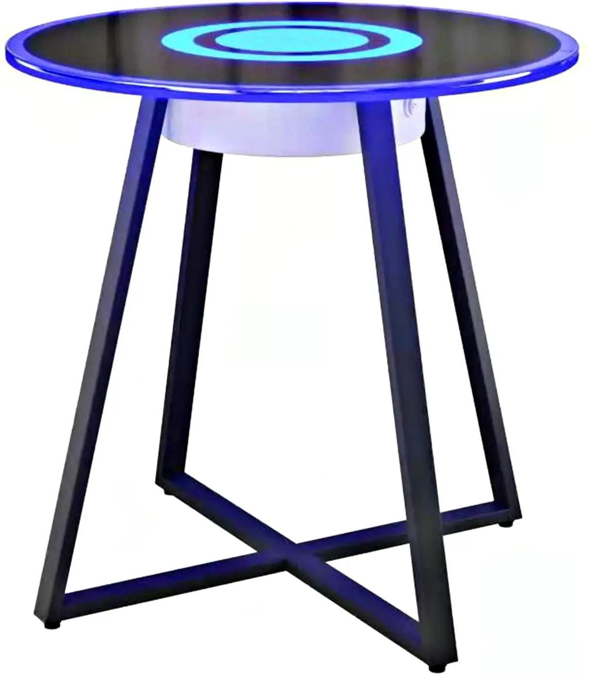 Smart Side Table Bluetooth Speaker with LED Lights and USB Charging Dock