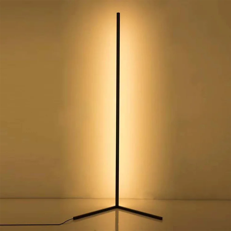 Factory wholesale Modern Minimalist Aluminum Bedroom Standing LED Corner Floor Lamp for Home Decor Living Room Corner Standing
