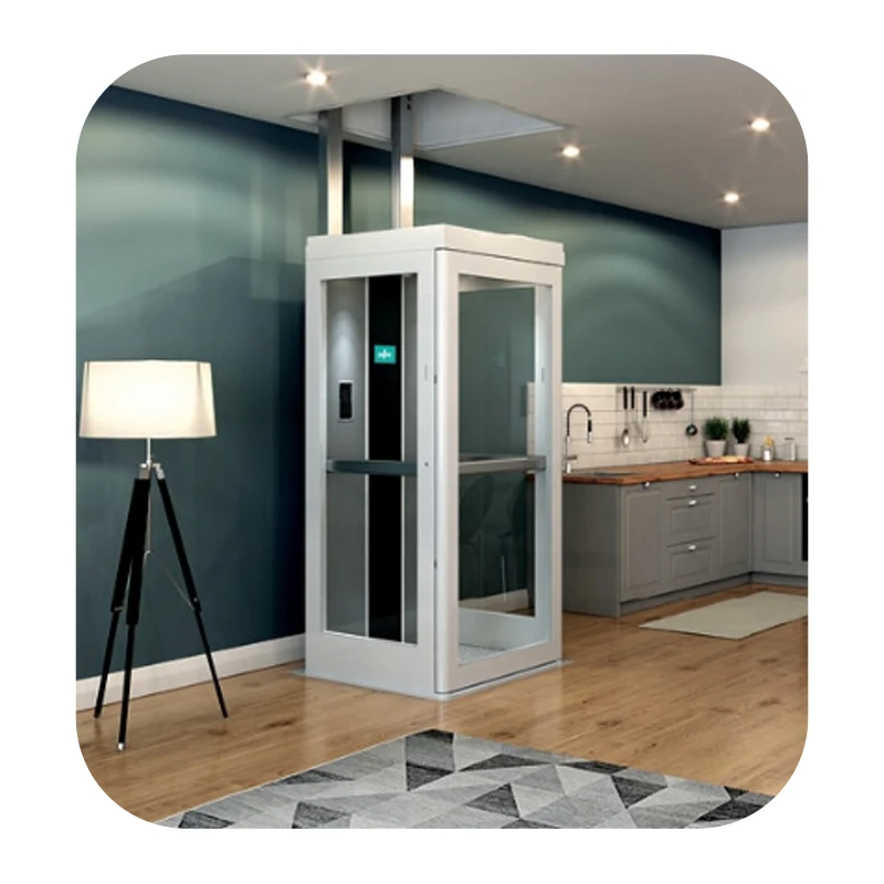 Pitless Residential Home Elevator Brand Stainless Steel 304 3 Stop Villa Elevator