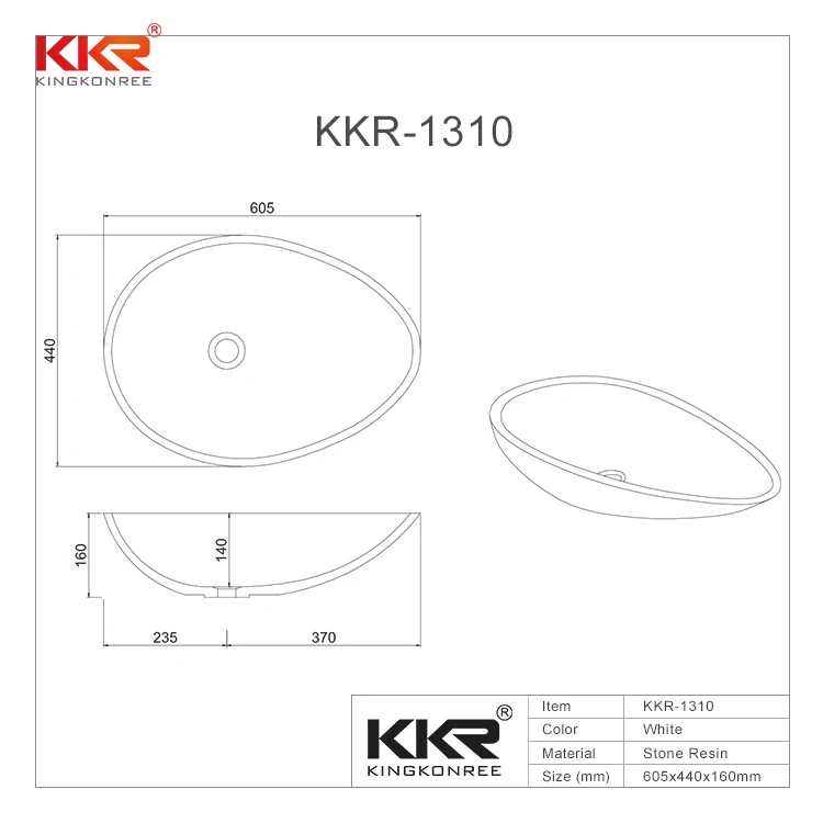 KKR небольшие размеры над столешницей дизайн с твердой поверхностью каменная овальная раковина для ванной комнаты